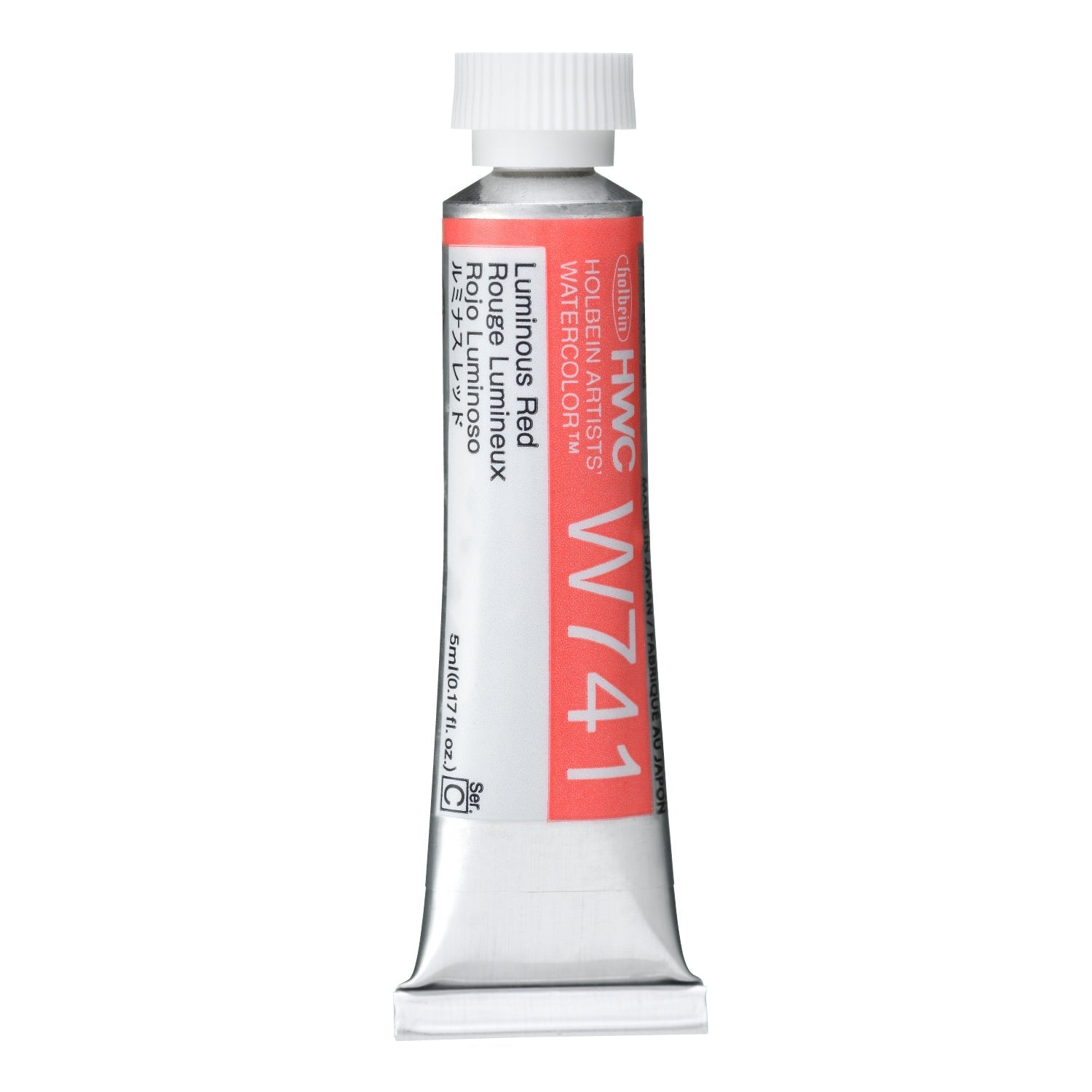 HOLBEIN Artists' Watercolor W741 Luminous Red – 5ml tube