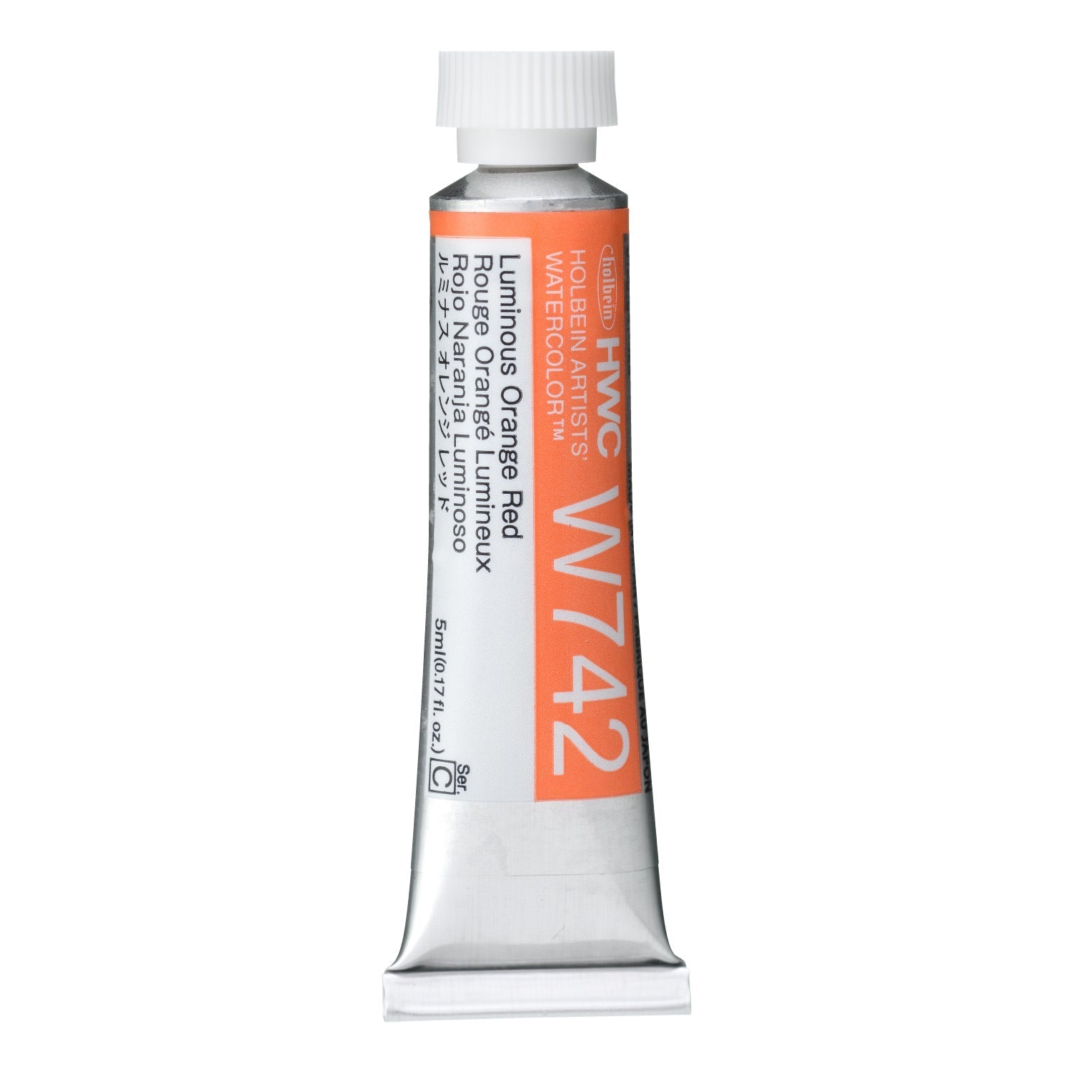 HOLBEIN Artists' Watercolor W742 Luminous Orange Red – 5ml tube