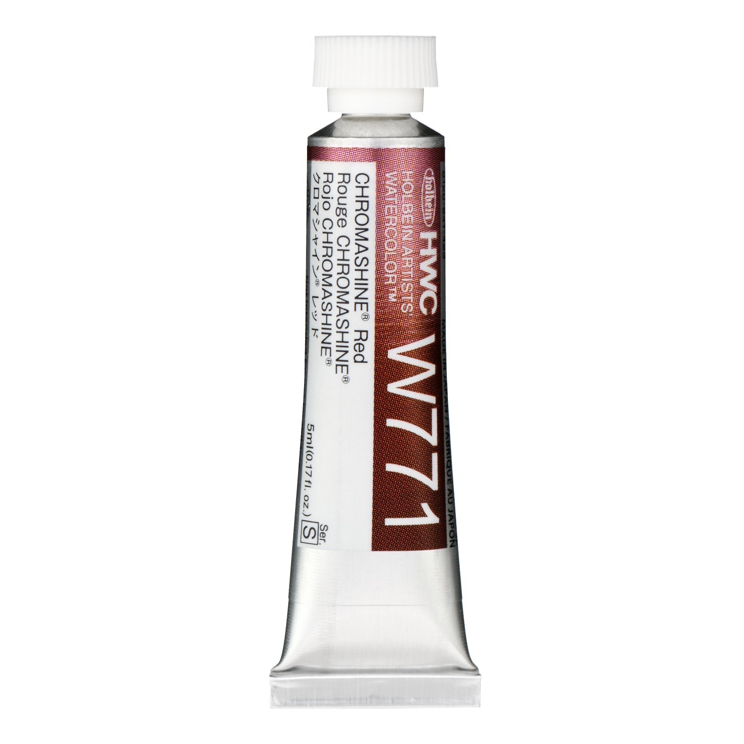 HOLBEIN Artists' Watercolor W771 Chromashine Red – 5ml tube