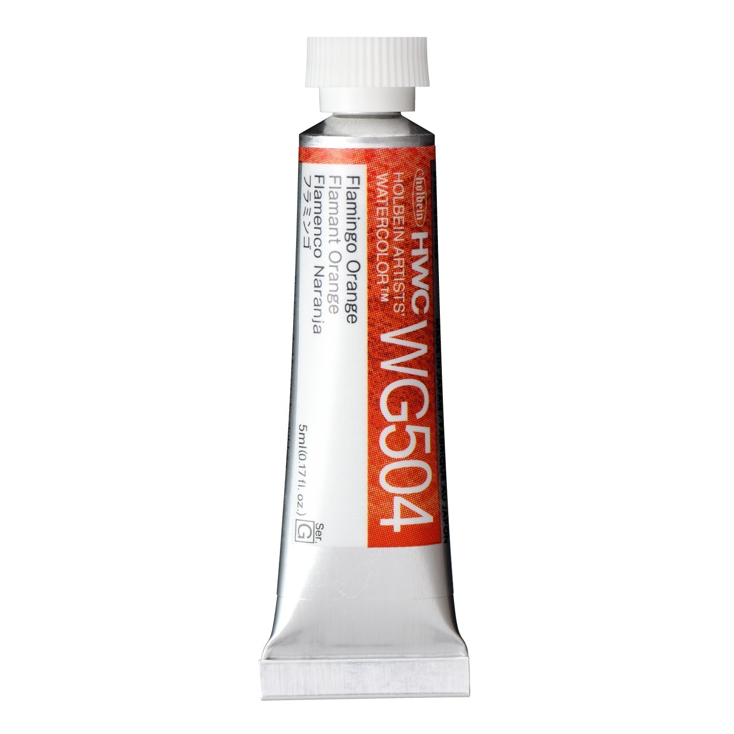 HOLBEIN Artists' Watercolor WG504 Flamingo Orange – 5ml tube