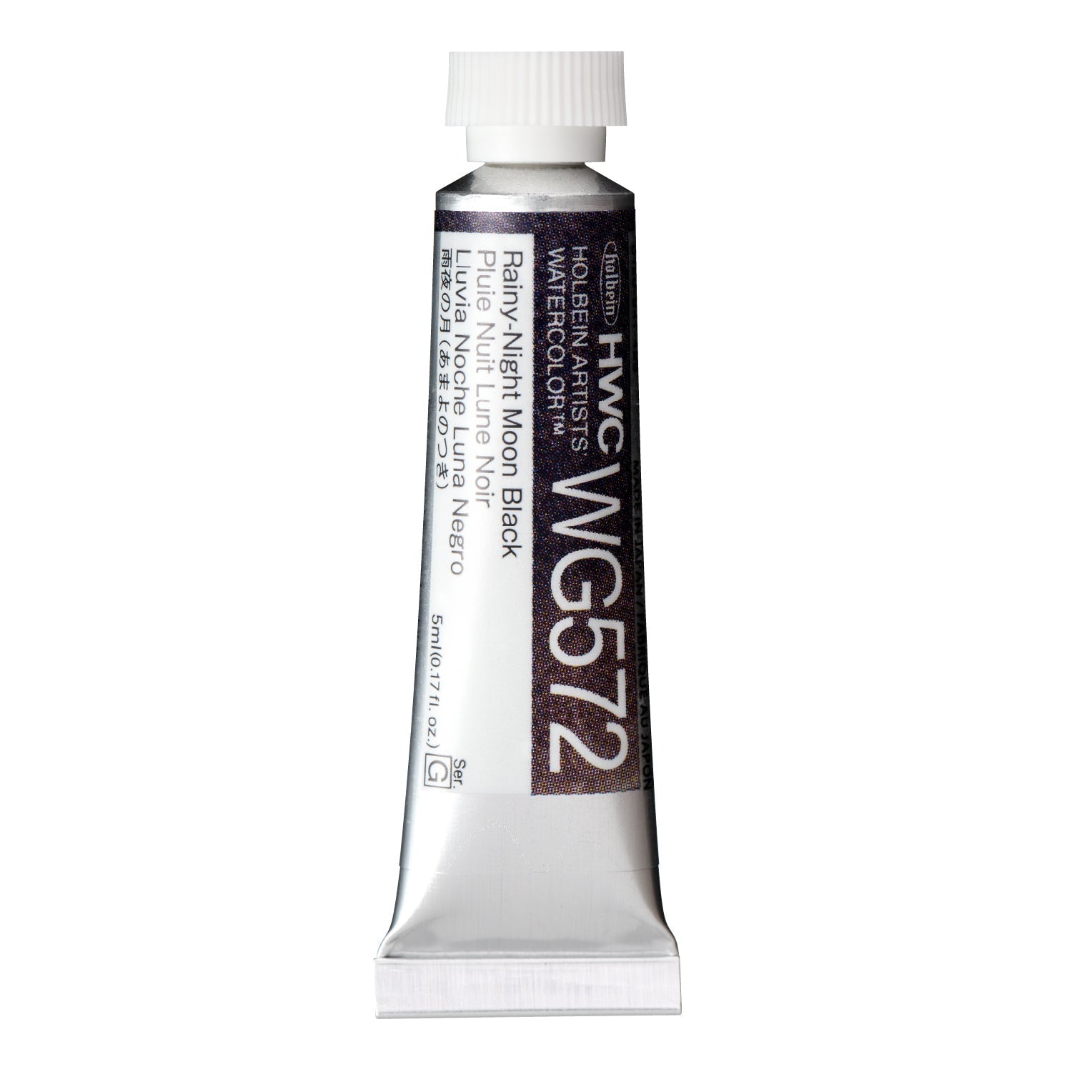 HOLBEIN Artists' Watercolor WG572 Rainy Night Moon Black – 5ml tube