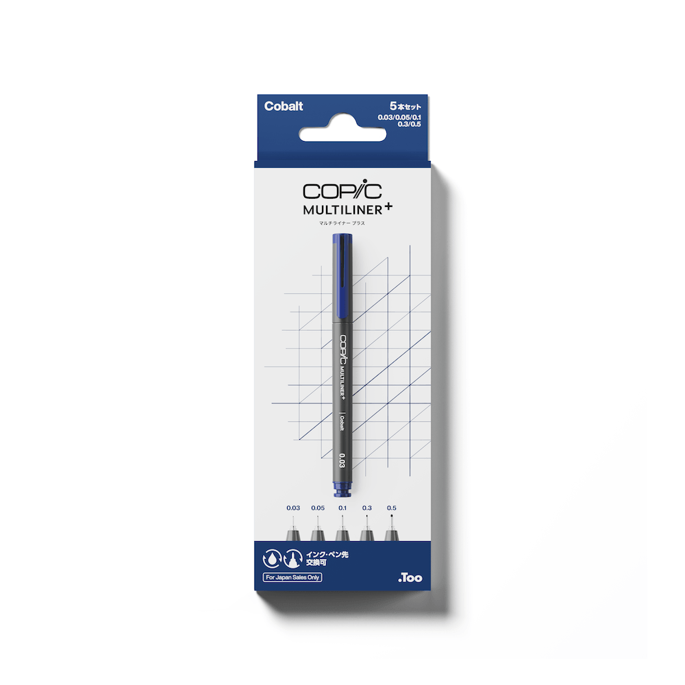 .Too COPIC MULTILINER PLUS 5 PENS SET - Cobalt