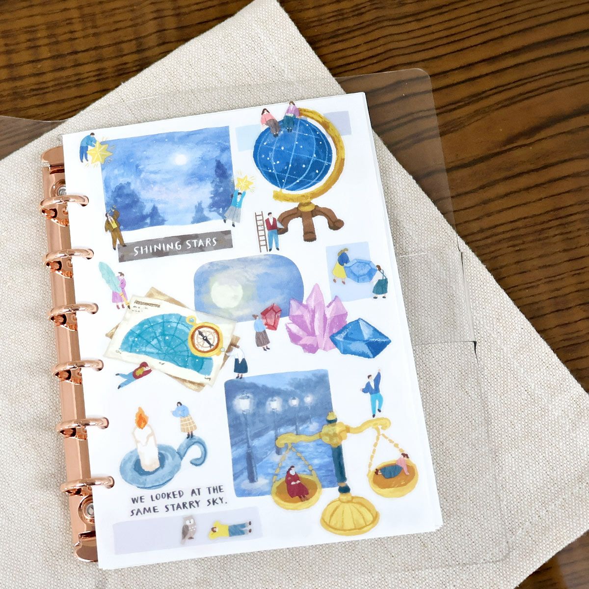 MIND WAVE Himitsu no Otomodachi Sticker Sheet - Secret Stargazing