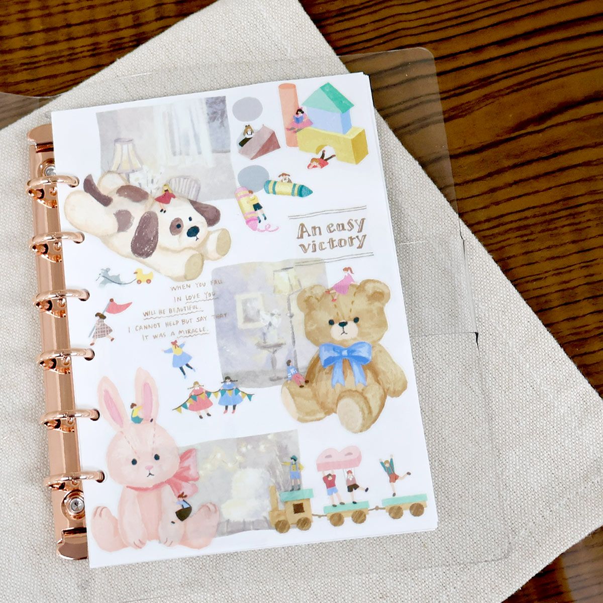 MIND WAVE Himitsu no Otomodachi Sticker Sheet - Secret Toy Playtime