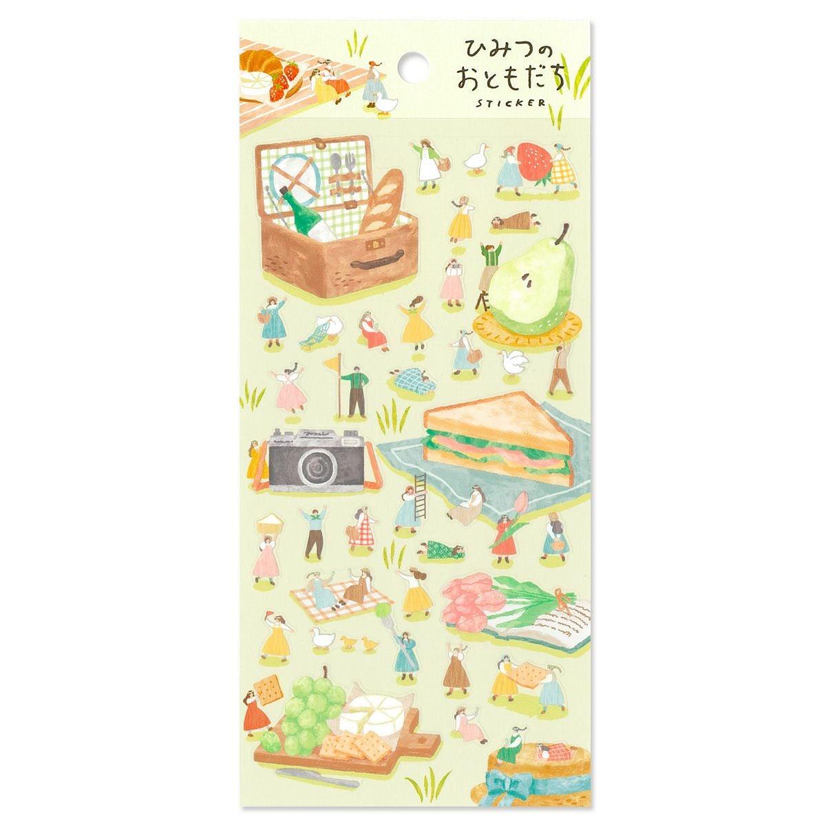 MIND WAVE Himitsu no Otomodachi Sticker Sheet - Secret Picnic