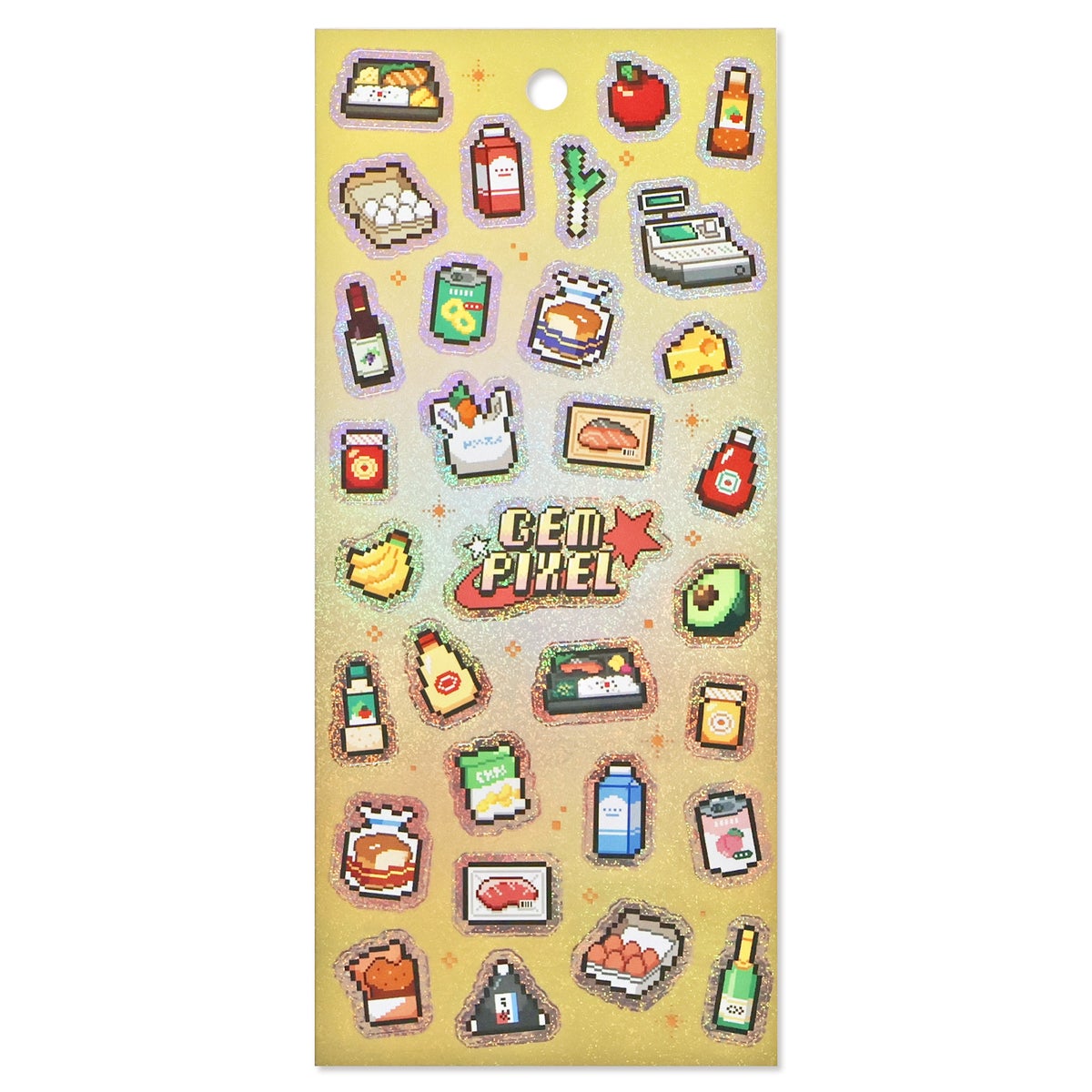MIND WAVE Gem Pixel Sticker Sheet - Grocery Shop