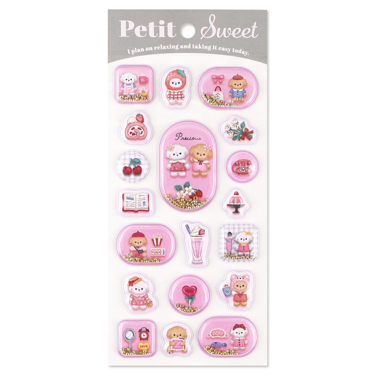 MIND WAVE Petit Sweet Sticker Sheet - Strawberry Dog