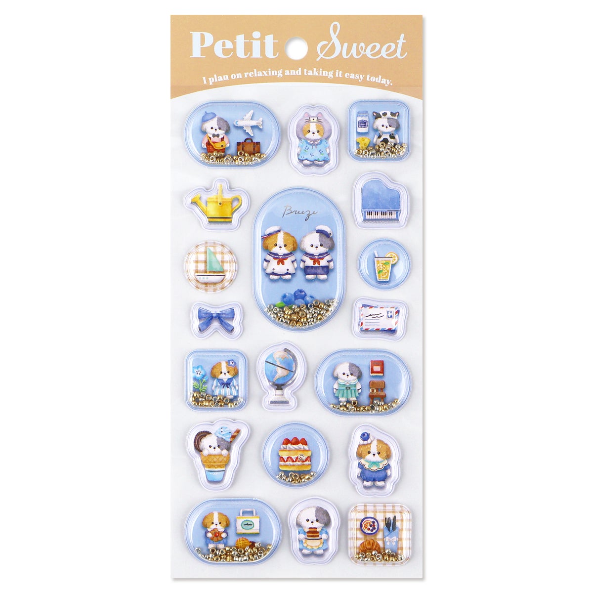 MIND WAVE Petit Sweet Sticker Sheet - Sailor Dog