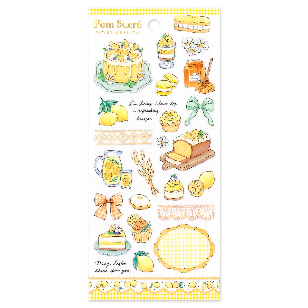 MIND WAVE Pom Sucré Sticker Sheet - Yellow