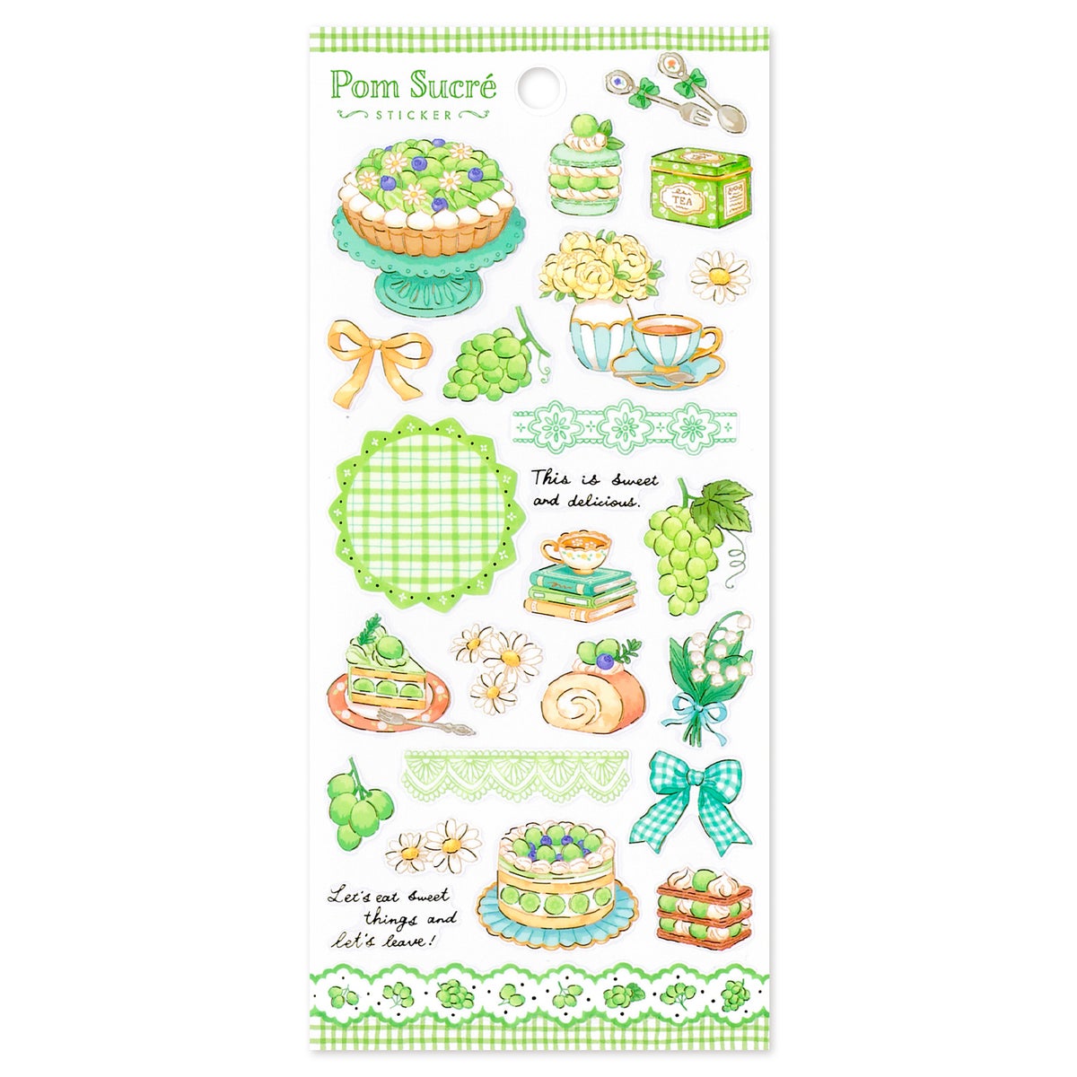 MIND WAVE Pom Sucré Sticker Sheet - Green