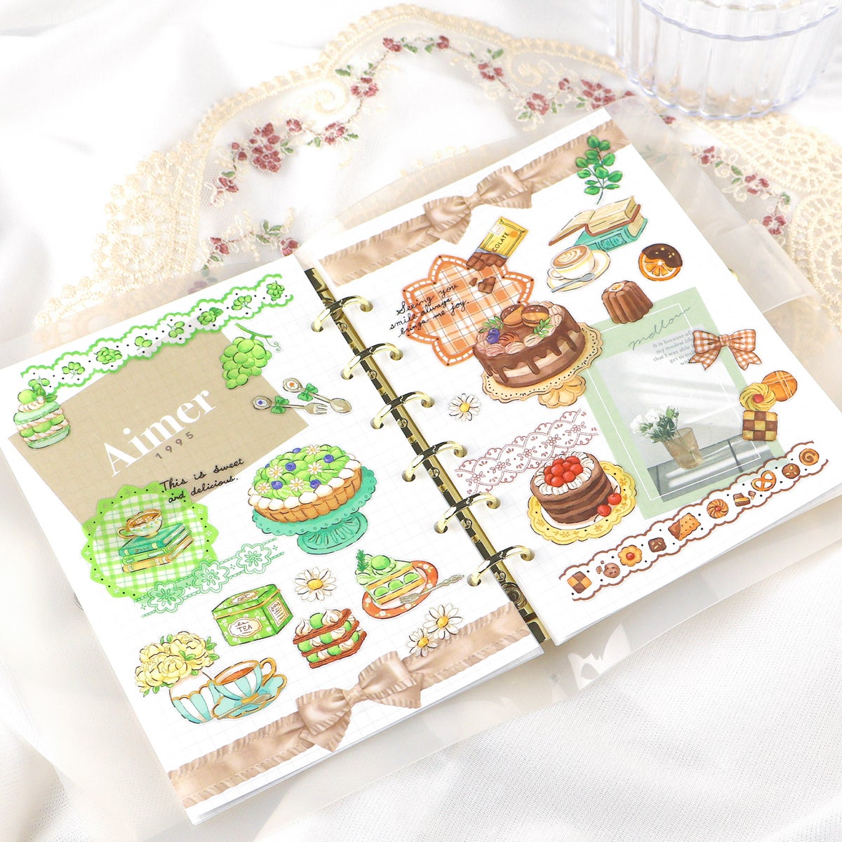 MIND WAVE Pom Sucré Sticker Sheet - Brown