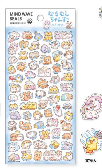 MIND WAVE Seals Sticker Sheet - Nakimushi Chanzu