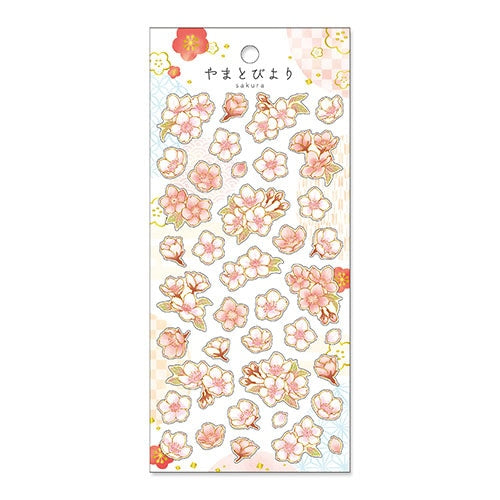 MIND WAVE Yamato Biyori Sticker Sheet - Cherry Blossoms