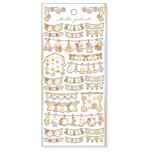 MIND WAVE Multi Garland Sticker Sheet - Brown