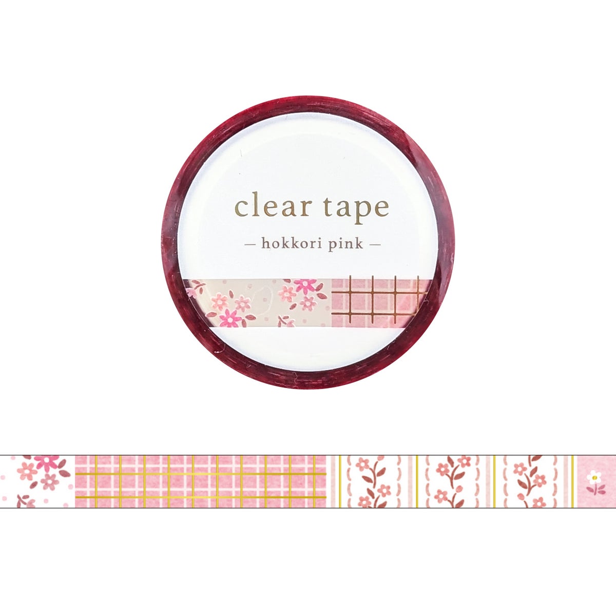 MIND WAVE Clear Tape 7mm - Hokkori Pink