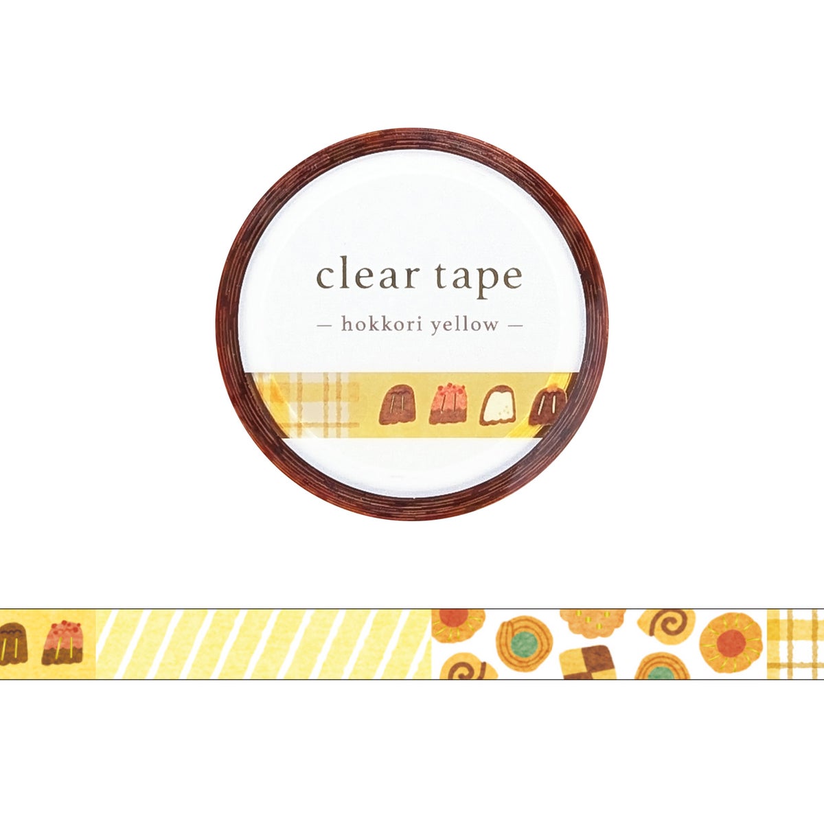 MIND WAVE Clear Tape 7mm - Hokkori Yellow