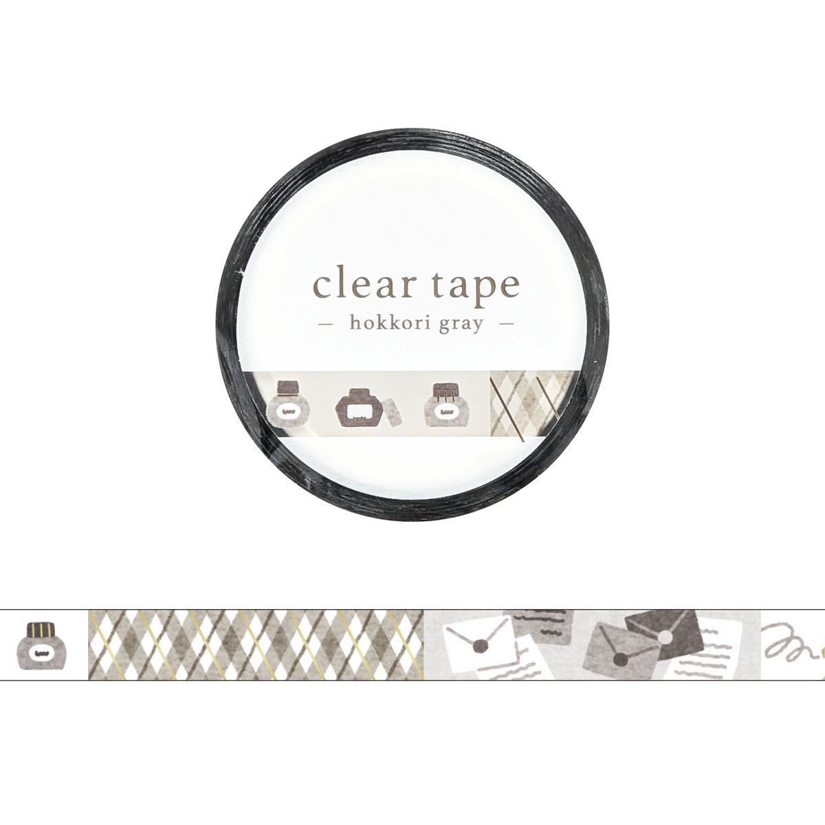 MIND WAVE Clear Tape 7mm - Hokkori Gray