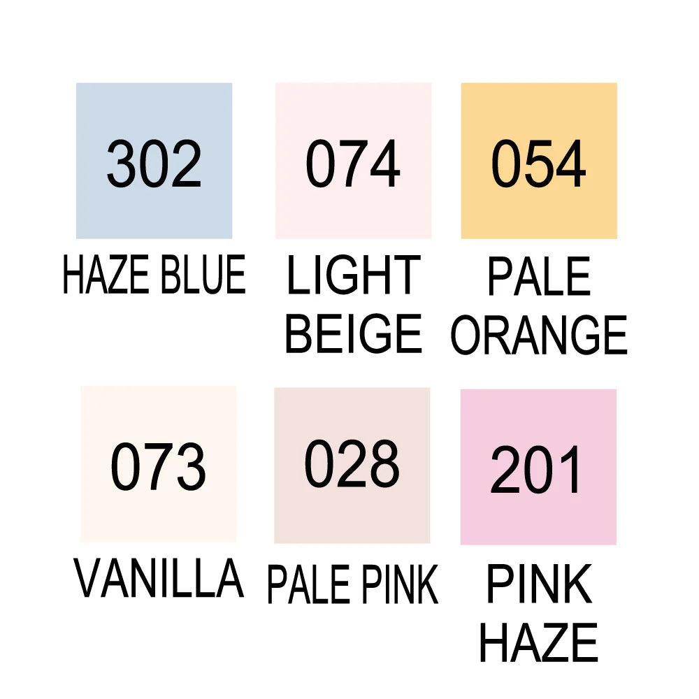 Kuretake ZIG CLEAN COLOR Real Brush 6 colors set "Portrait Colors 1" RB-6000AT/6VD