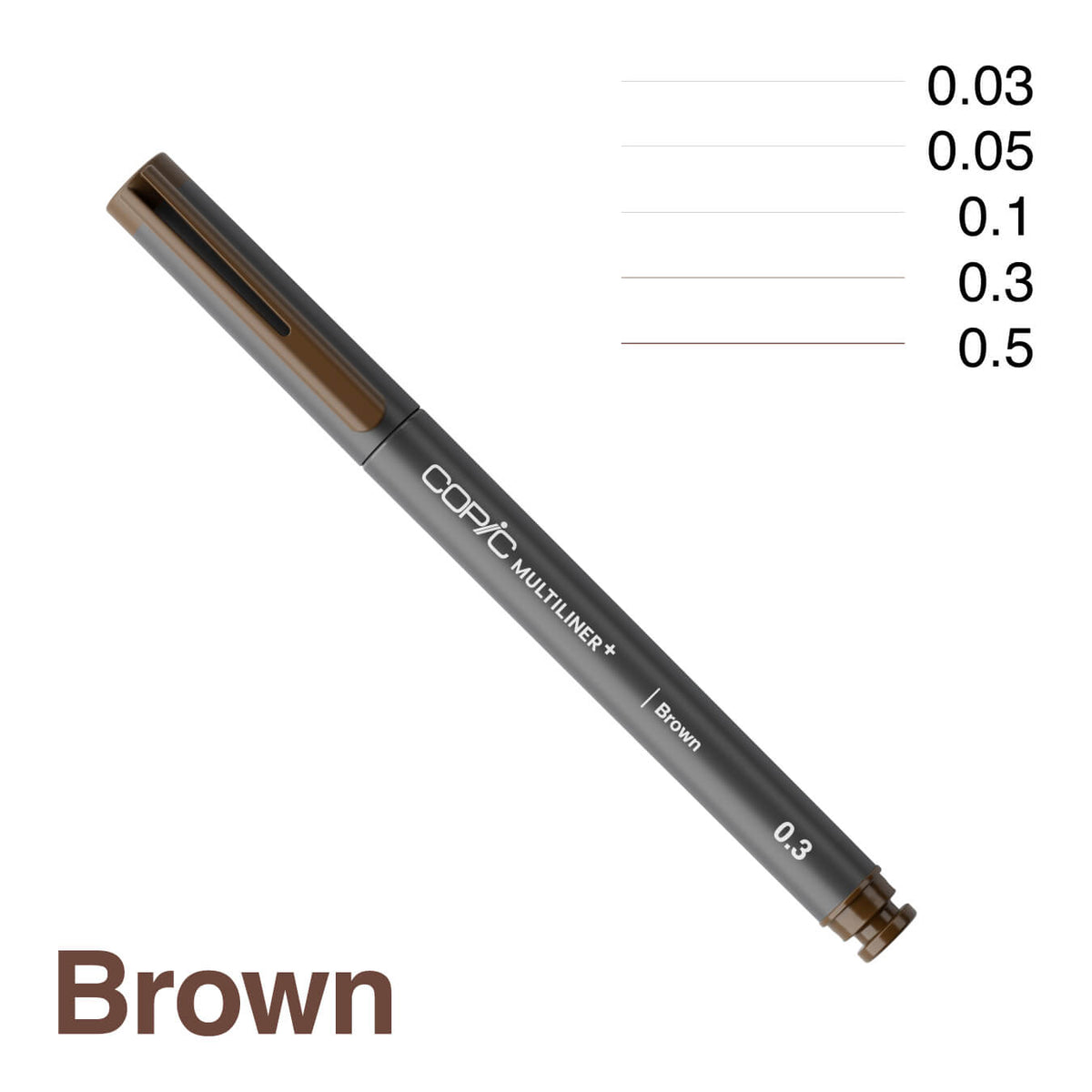 .Too COPIC MULTILINER PLUS Brown - tip sizes