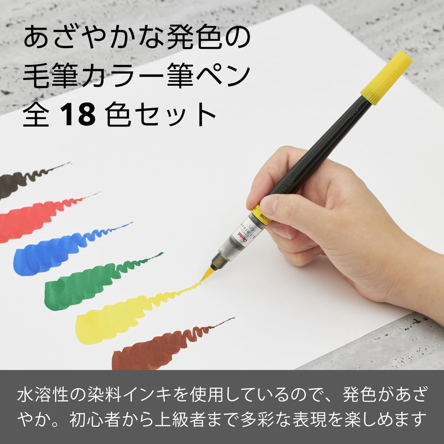 Pentel Art brush set 18 colors set XGFL-18ST