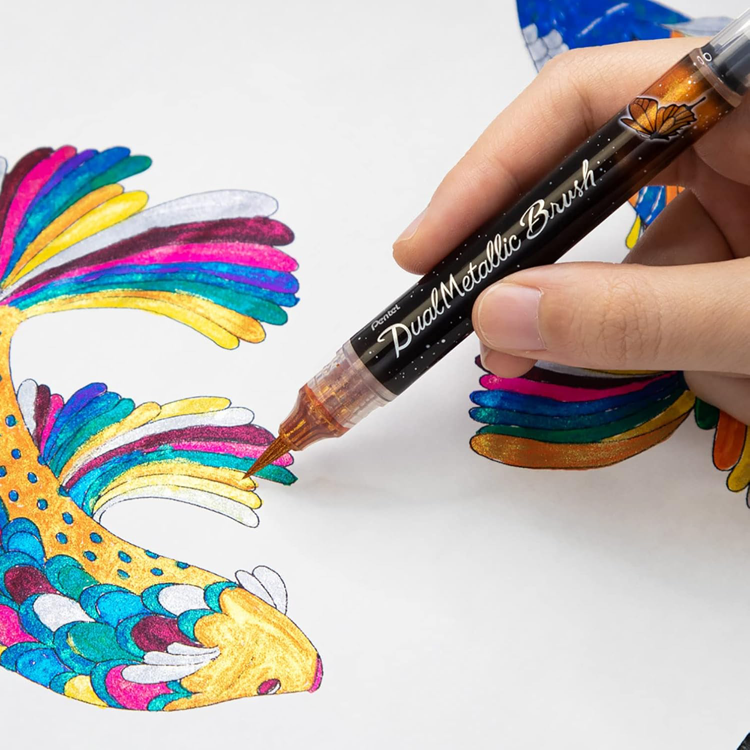 Pentel Dual Metallic Brush 8 colors set GFH-D8ST