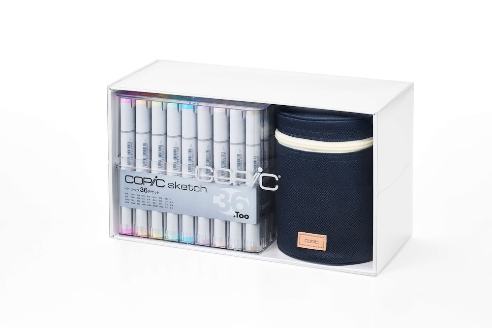 Copic Sketch 36色セット ネイビーブルー ポーチ付き Too Copic sketch Special Gift Pochette Bundle Set Navy Blue