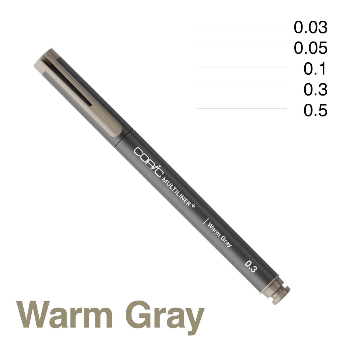 .Too COPIC MULTILINER PLUS Warm Gray - tip sizes