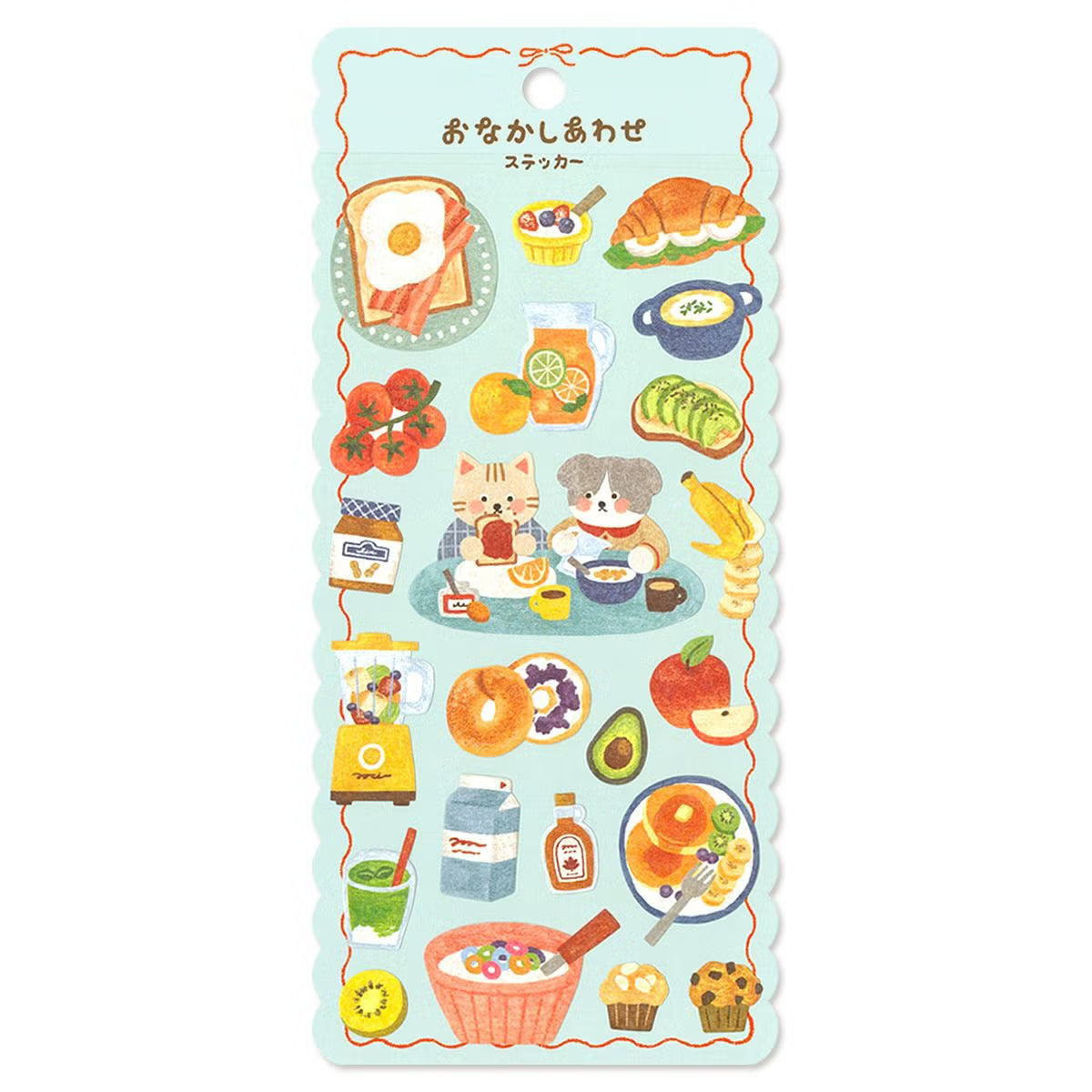 MIND WAVE Onaka Shiawase Sticker Sheet - Yummy Morning