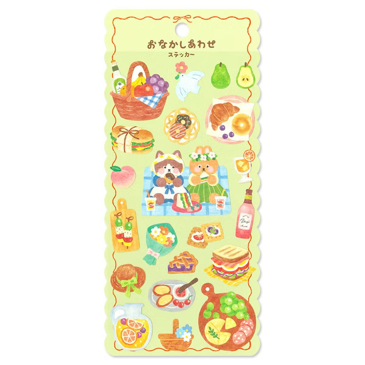 MIND WAVE Onaka Shiawase Sticker Sheet - Sparkling Picnic