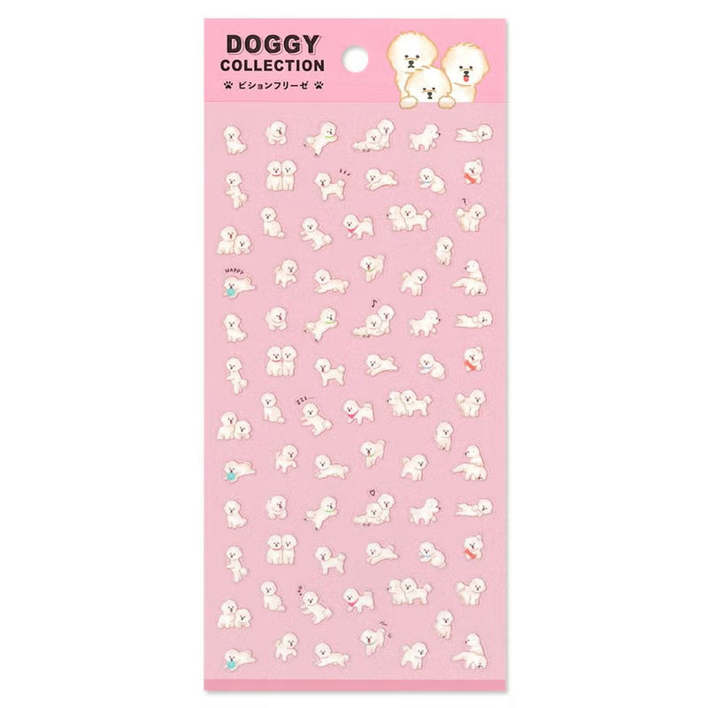 MIND WAVE Doggy Collection Sticker Sheet - Bichon Frise