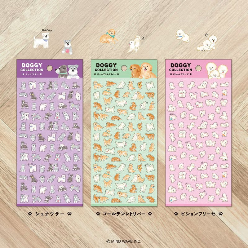 MIND WAVE Doggy Collection Sticker Sheet - Bichon Frise