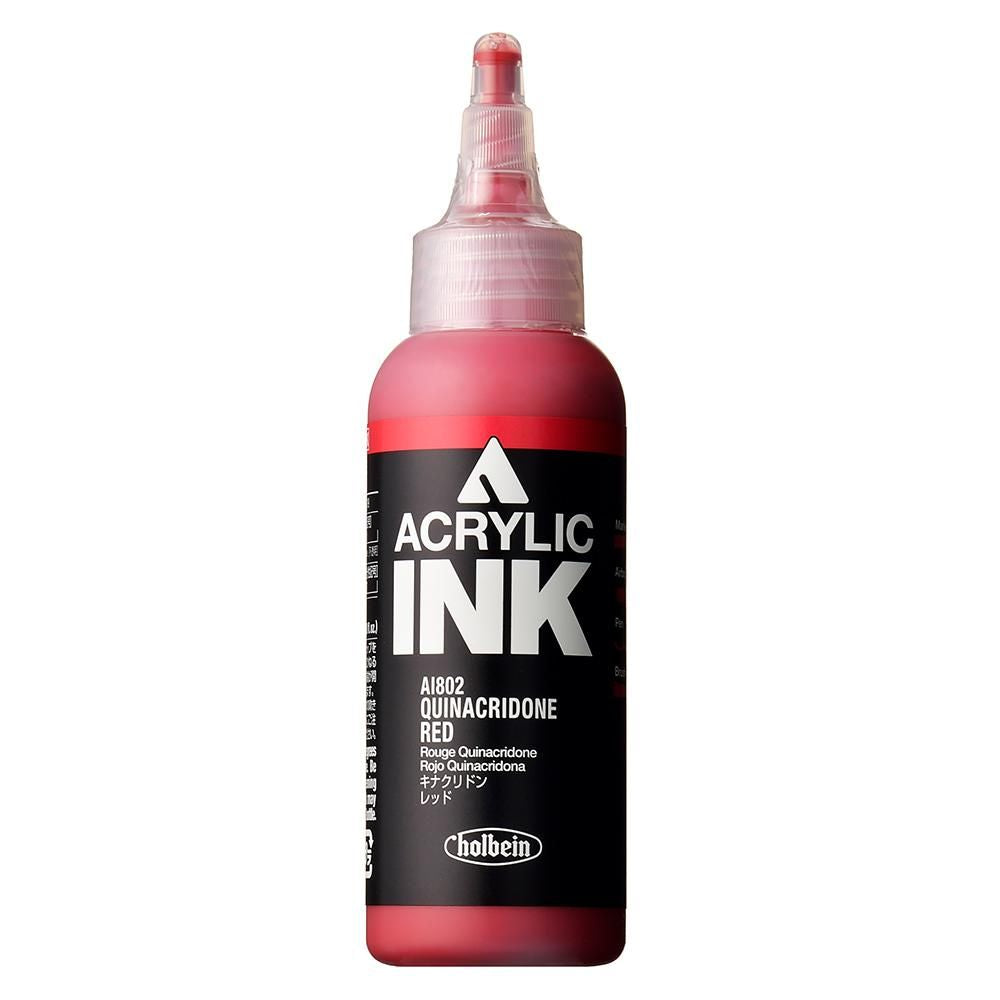 HOLBEIN ACRYLIC [INK] 100ml AI802 QUINACRIDONE RED