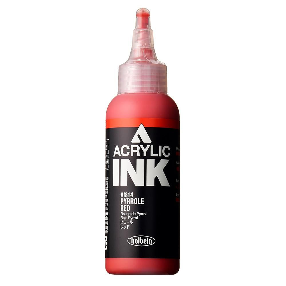 HOLBEIN ACRYLIC [INK] 100ml AI814 PYRROLE RED