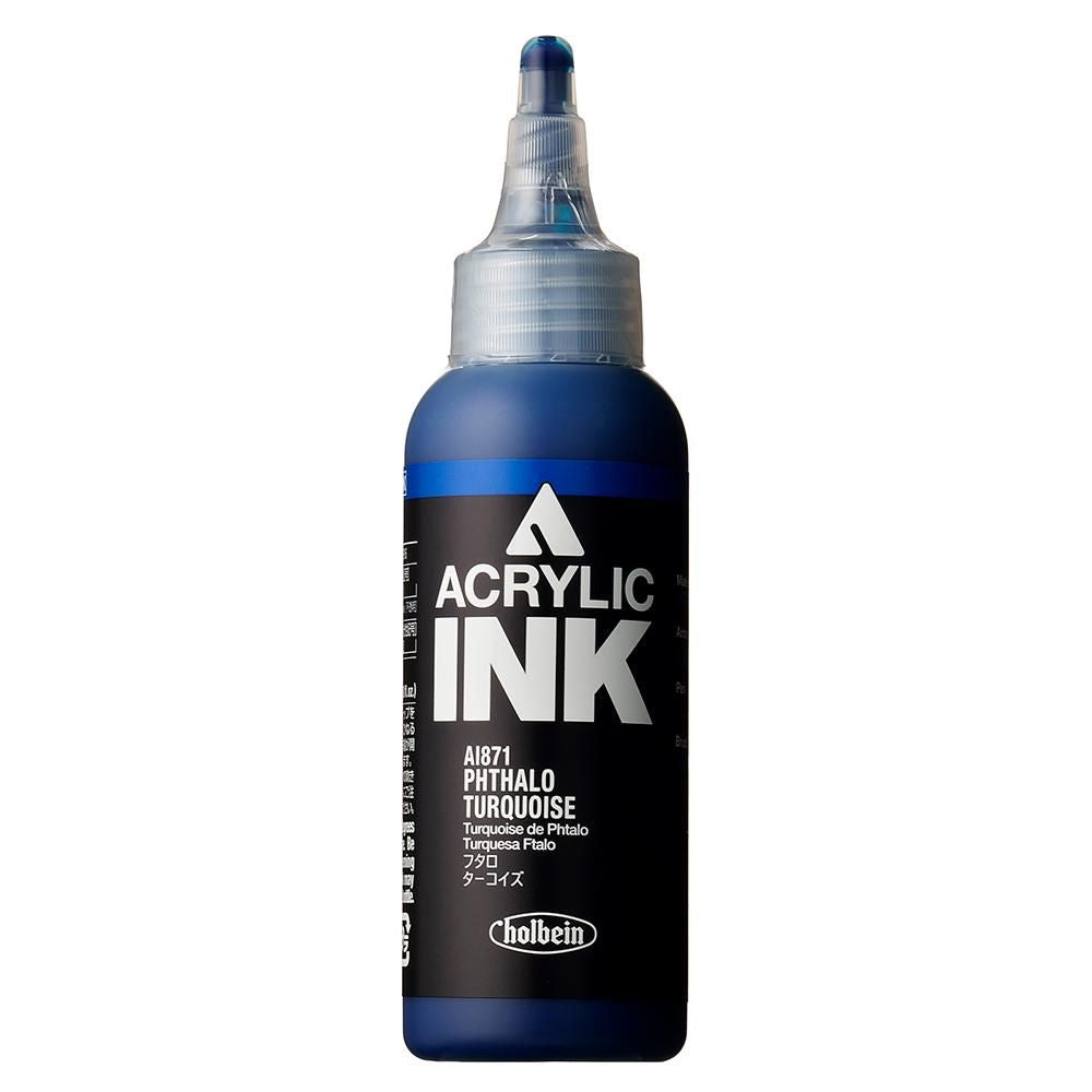 HOLBEIN ACRYLIC [INK] 100ml AI871 PHTHALO TURQUOISE