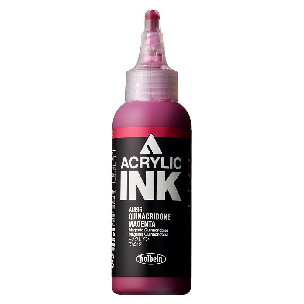 HOLBEIN ACRYLIC [INK] 100ml AI896 QUINACRIDONE MAGENTA