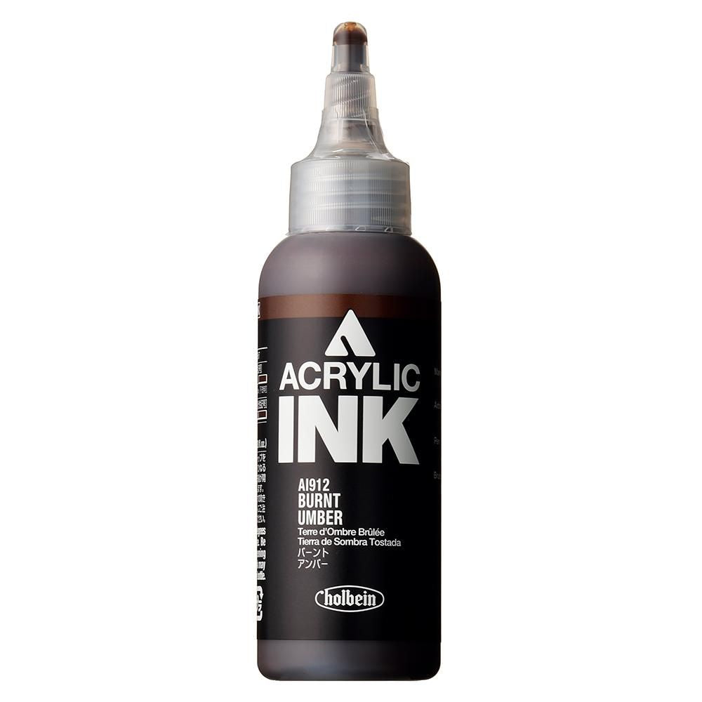 HOLBEIN ACRYLIC [INK] 100ml AI912 BURNT UMBER