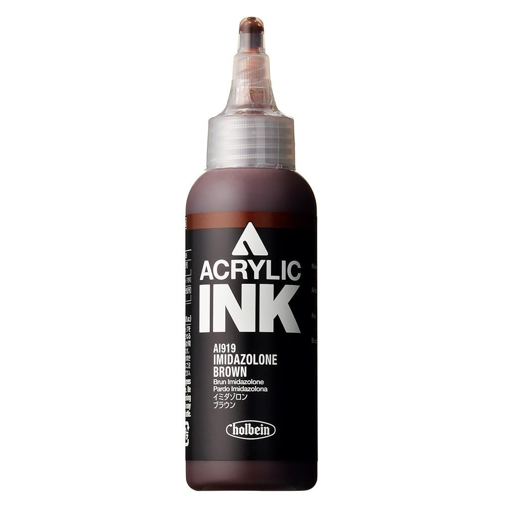 HOLBEIN ACRYLIC [INK] 100ml AI919 IMIDAZOLONE BROWN