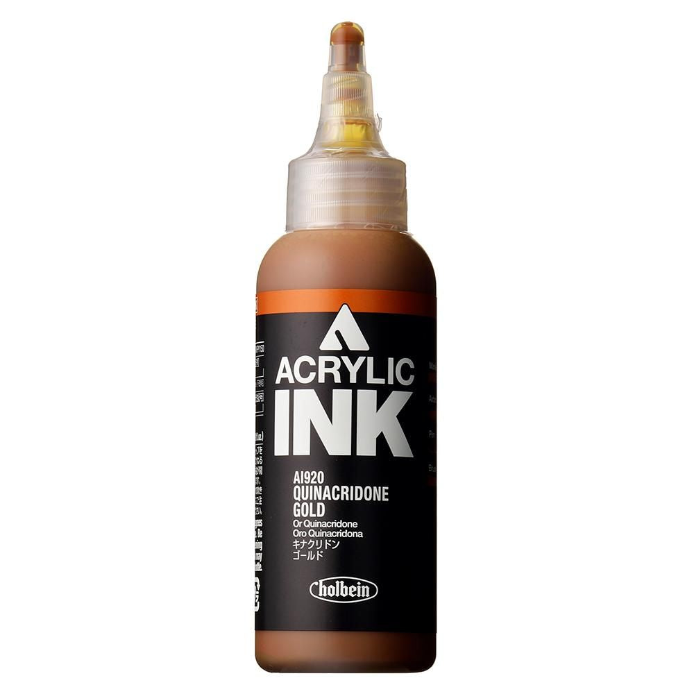 HOLBEIN ACRYLIC [INK] 100ml AI920 QUINACRIDONE GOLD
