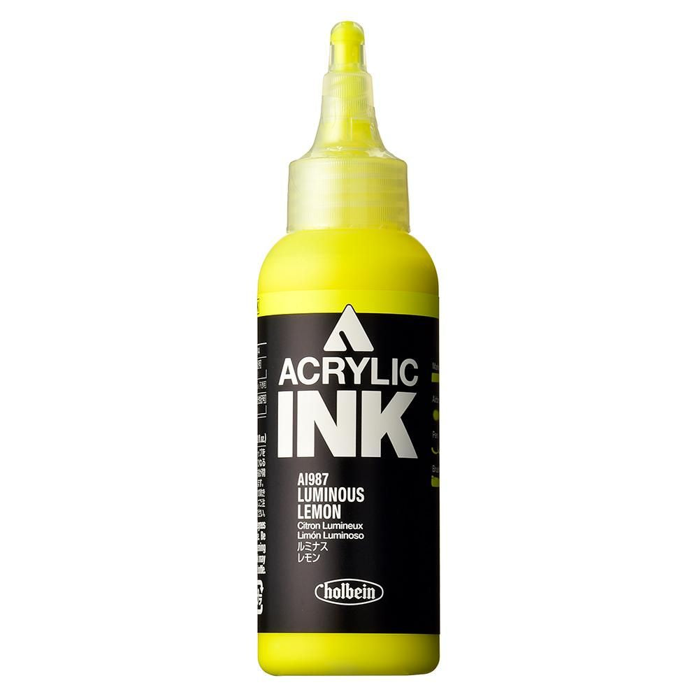 HOLBEIN ACRYLIC [INK] 100ml AI987 LUMINOUS LEMON