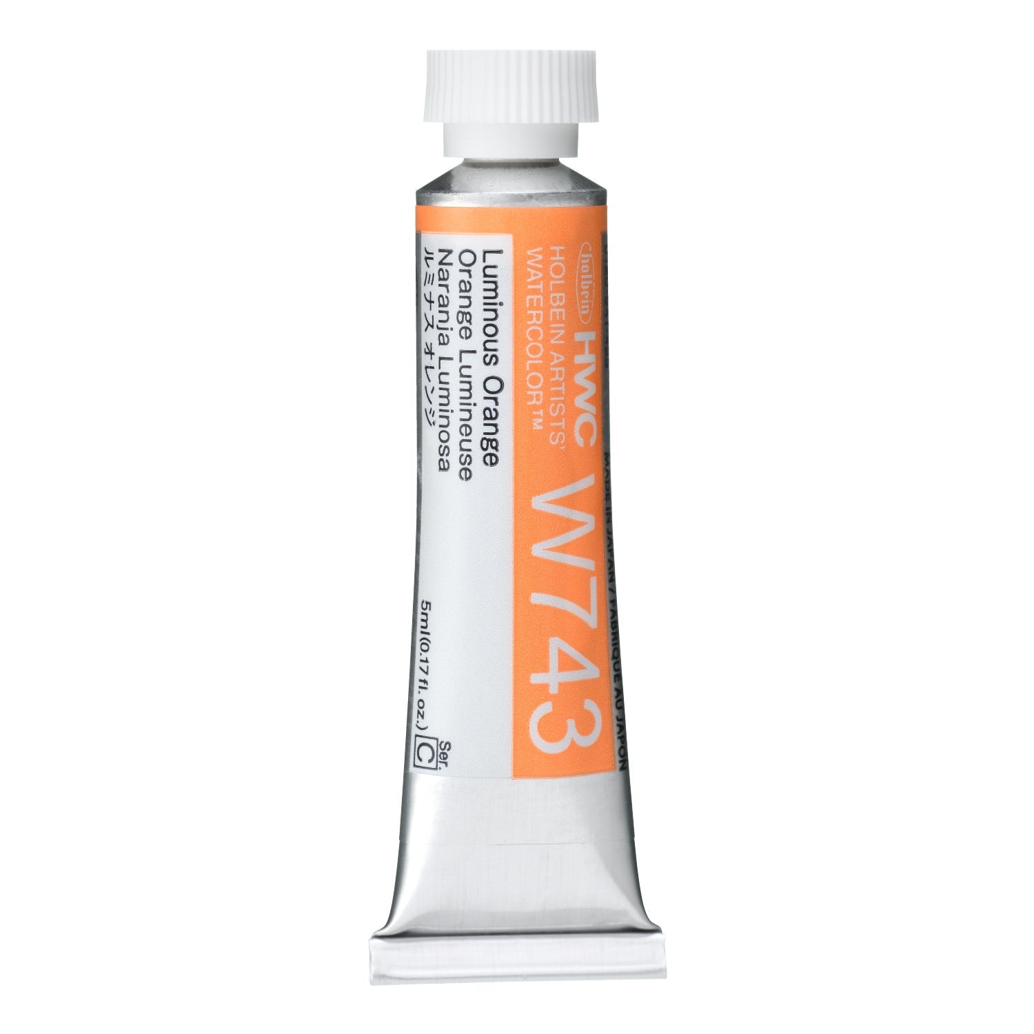 HOLBEIN Artists' Watercolor W743 Luminous Orange – 5ml tube
