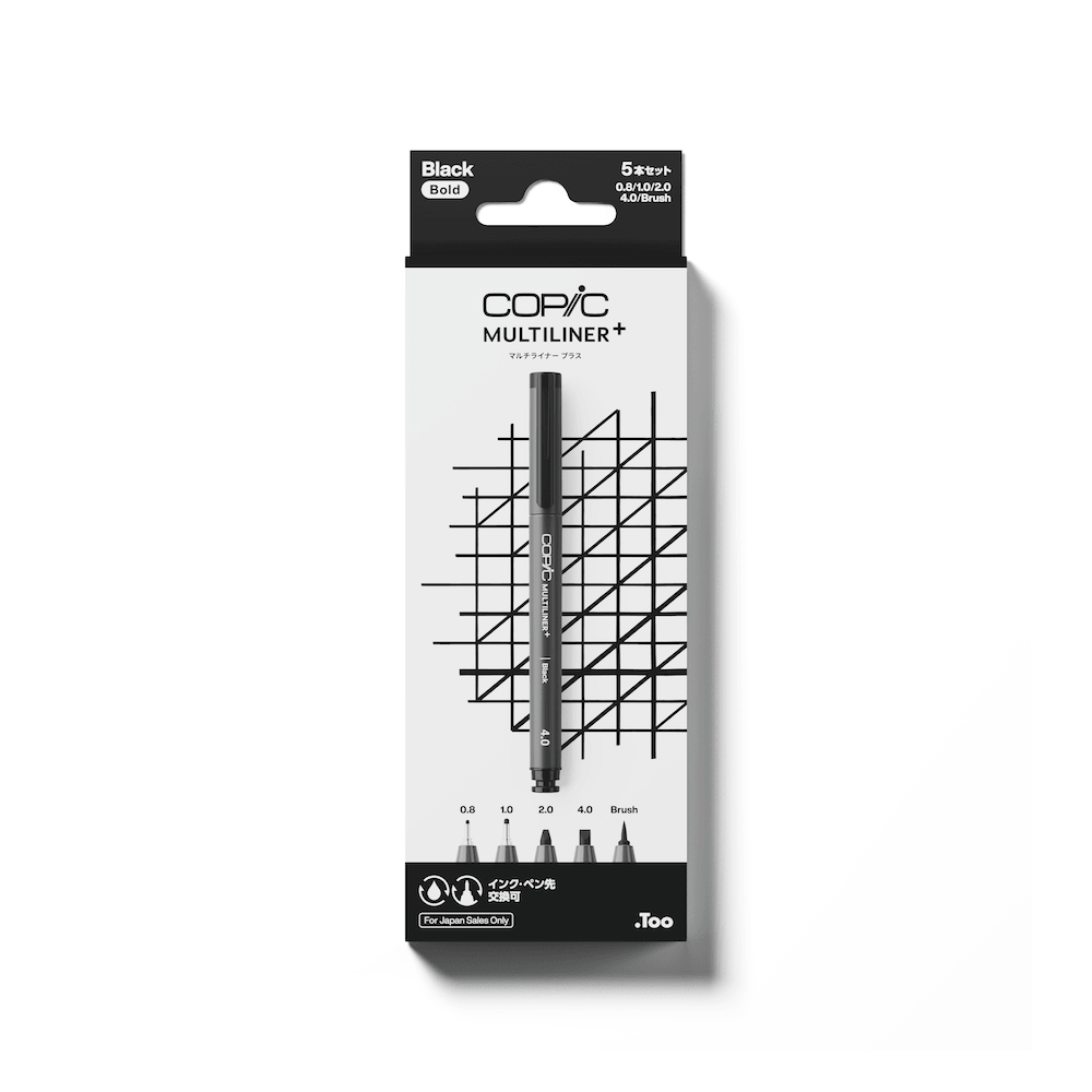 .Too COPIC MULTILINER PLUS 5 PENS SET - Black Bold