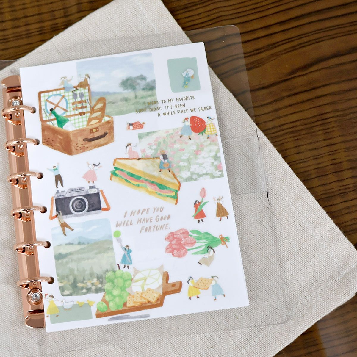 MIND WAVE Himitsu no Otomodachi Sticker Sheet - Secret Picnic