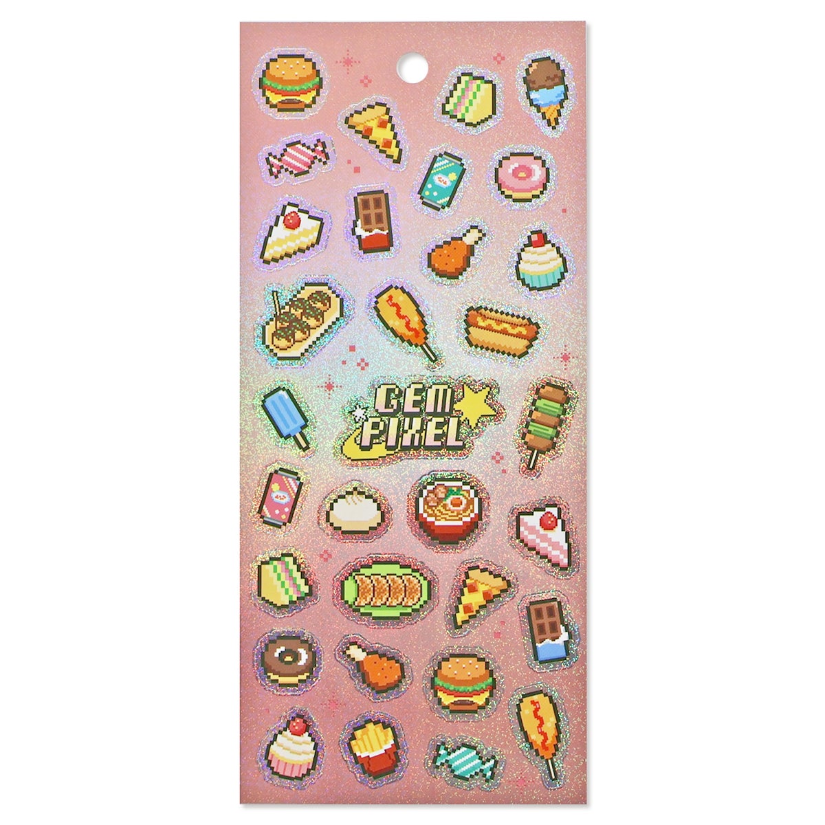 MIND WAVE Gem Pixel Sticker Sheet - Junk Food