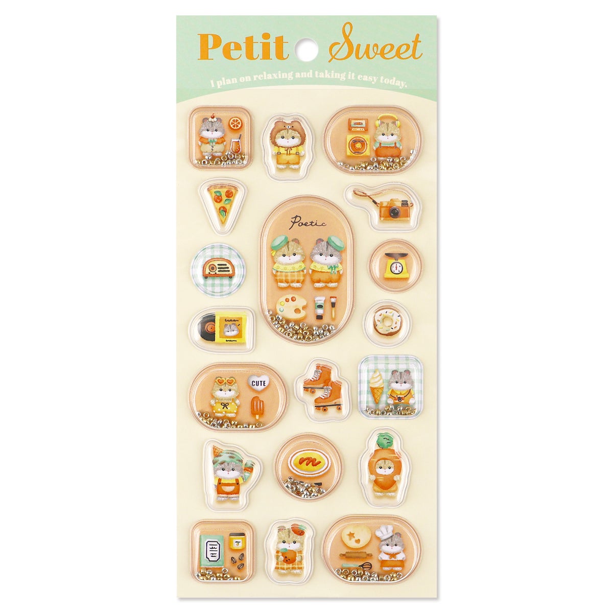 MIND WAVE Petit Sweet Sticker Sheet - Painter Hamster