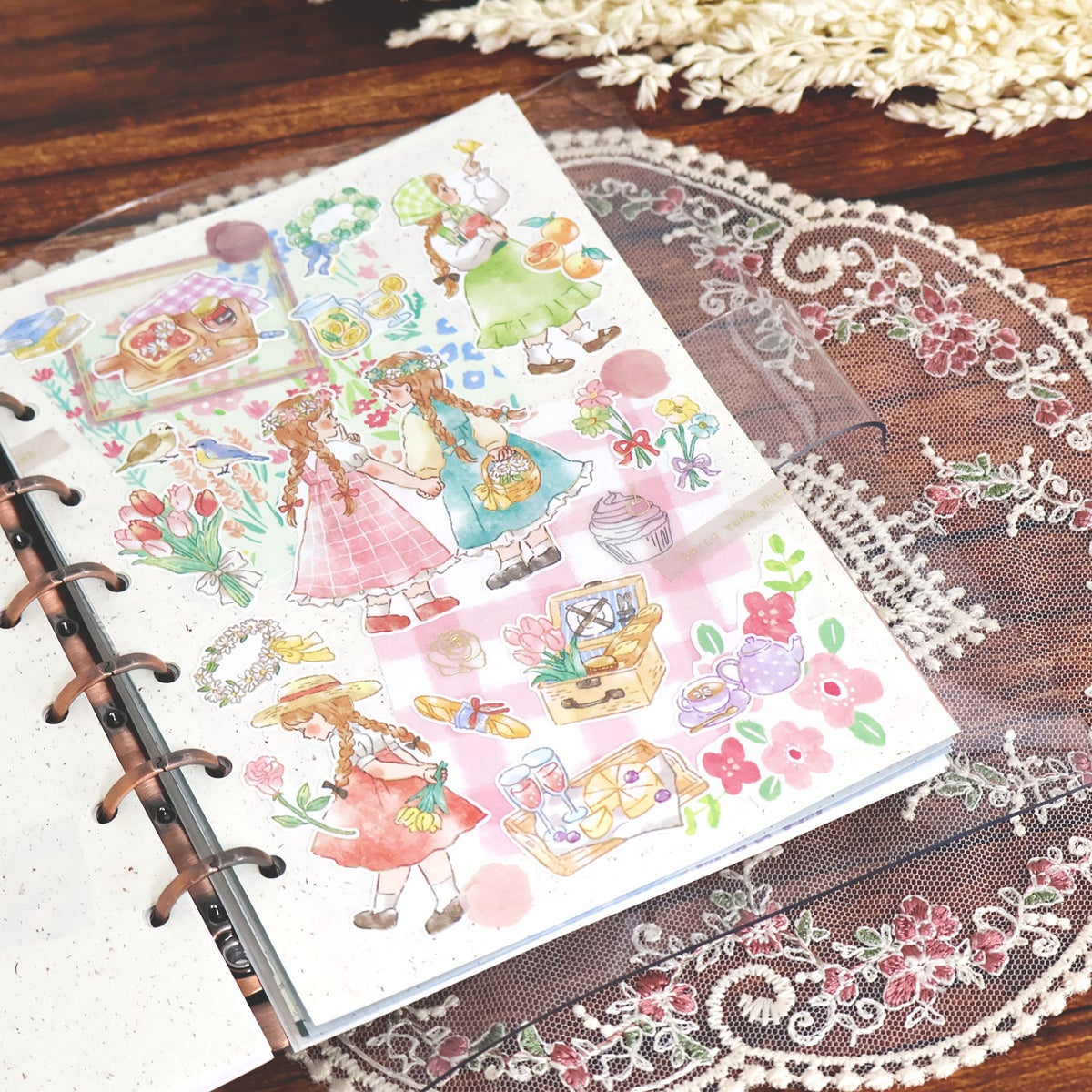 MIND WAVE Cheery Cherry Sticker Sheet - Flower Field