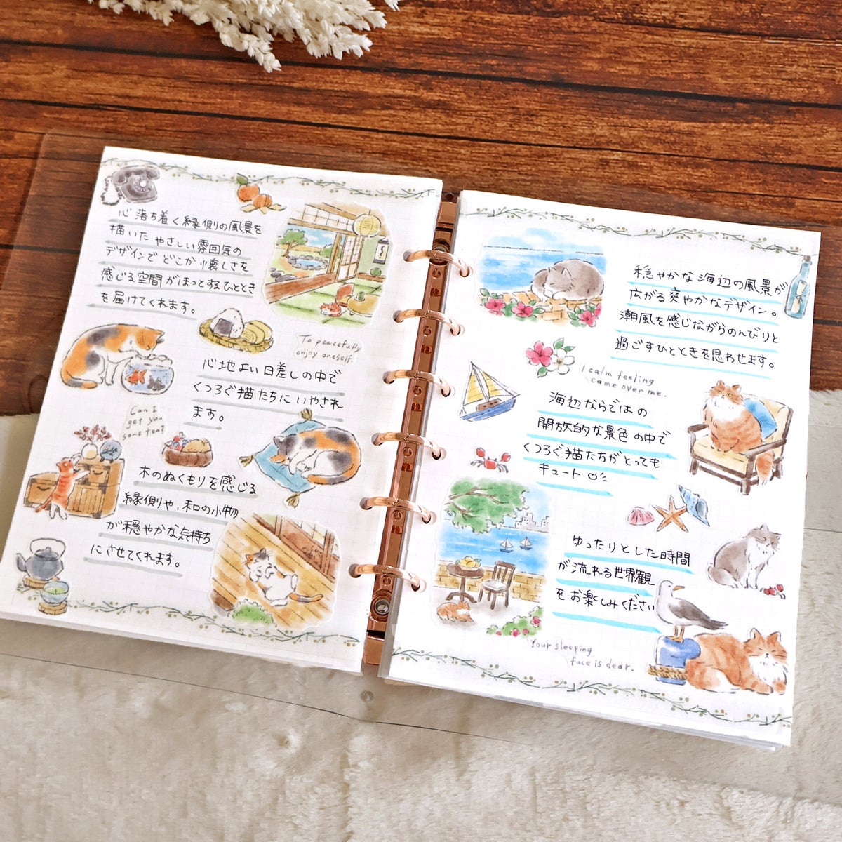 MIND WAVE Nyanko Biyori Sticker Sheet - Seaside