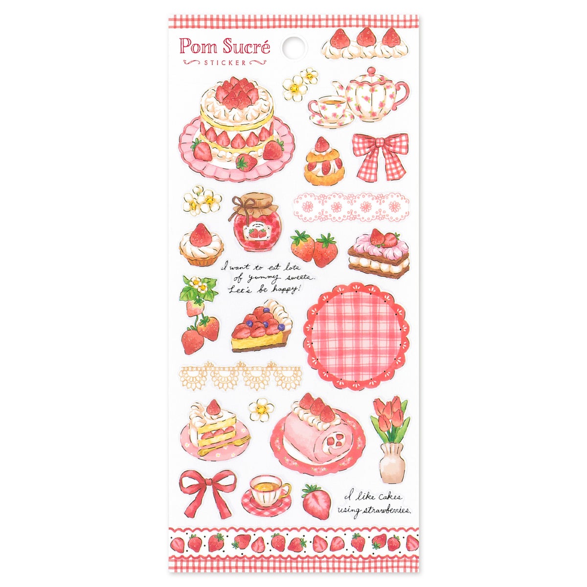 MIND WAVE Pom Sucré Sticker Sheet - Red
