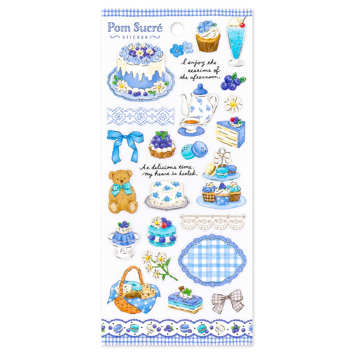 MIND WAVE Pom Sucré Sticker Sheet - Blue