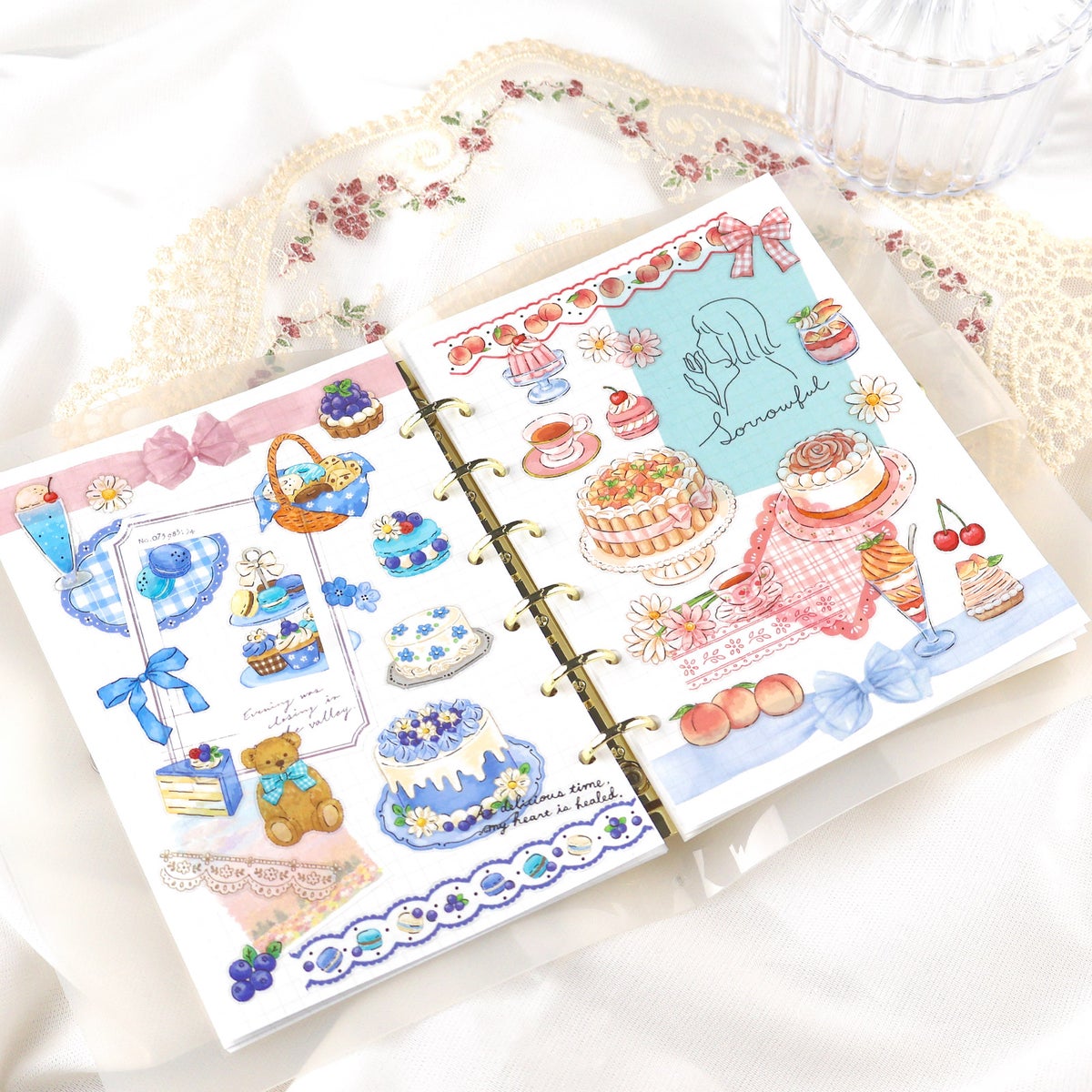 MIND WAVE Pom Sucré Sticker Sheet - Pink