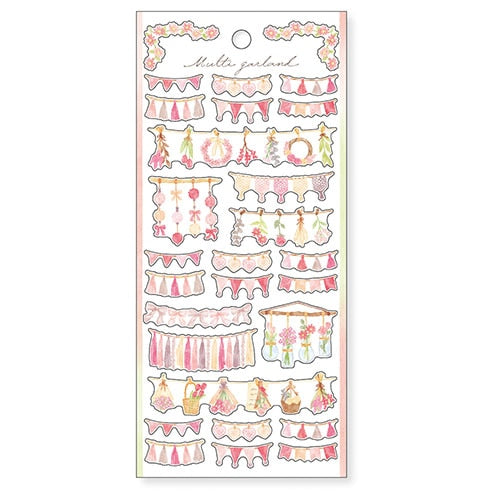 MIND WAVE Multi Garland Sticker Sheet - Pink